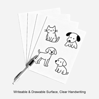 Feuilles d'étiquettes autocollantes A4 mates, papier autocollant vierge imprimable avec support jaune pour imprimante laser et jet d'encre