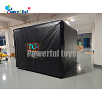 Cage d'entraînement de simulateur de golf gonflable étanche en PVC Enceinte de simulateur de golf Projecteur Tente de tir avec écran