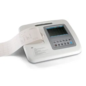 حار بيع جهاز قياس ضغط الدم Ecg مسجل الأجهزة الرقمية المحمولة ECG/EKG آلة 12 يؤدي 6 قناة ماكينة عمل مخطط كهربية القلب سعر