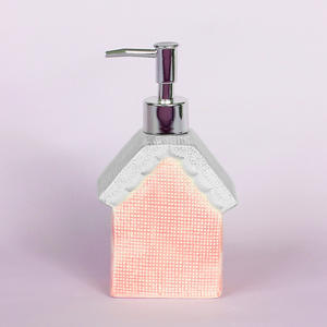 Creative pink ceramic hand sanitizer <b>bottle</b> <b>bathroom</b> toiletriesinsWind decoration furnishings - Product Image 2