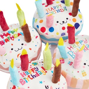 SY2025 sıcak satış Pet malzemeleri yumuşak peluş doğum günü pastası köpek çiğnemek oyuncak doğum günü hediyesi köpek açık eğlenceli köpek peluş oyuncak - Product Image 2