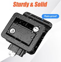 Serrure de porte noire de remplacement pour VR, loquet de porte de VR amélioré avec pêne dormant à palette et 4 clés, serrure de porte de camping-car pour caravanes