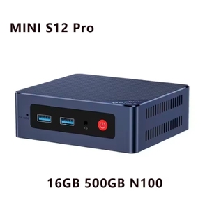 มินิ S12 Pro เจนเนอเรชั่น 12 N100 16G 500G พีซี DDR4 8G 256G SSD คอมพิวเตอร์ตั้งโต๊ะสำหรับเล่นเกม เทียบกับ T8 S12 Pro โปรเซสเซอร์ประสิทธิภาพสูง - Product Image 1