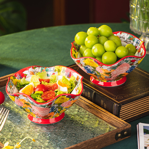 Ciotola per Colazione/Insalata in Ceramica Stile Europeo Elegante Serie Flower Rhyme <span class=keywords><strong>con</strong></span> Design Floreale Smaltato - Product Image 5
