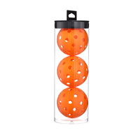 Ballon de Pickleball Lumineux à 40 Trous, 74mm, en Plastique, Emballage en Seau, Moulage par Rotomoulage et Injection, 25g, Vente Directe Usine, En Stock