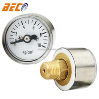 1inch 25mm Paintball 10kg Mini Air Pressure Gauge With Stainless Steel Case Bunden Tube Mini Barometer