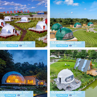 Dôme Géodésique Prix Usine pour Glamping Extérieur Igloo Maison Dôme avec Salle de Bain Préfabriqué