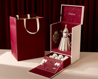 Boîte de rangement portable brodée motif palmier, sac fourre-tout, boîte à desserts, boîte à café de luxe pour le Ramadan, emballage cadeau
