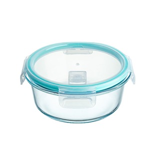 Recipiente de vidrio borosilicato para almacenar alimentos, rectangular, con tapa de clip, apto para horno, microondas y congelador, para viajes. - Product Image 4