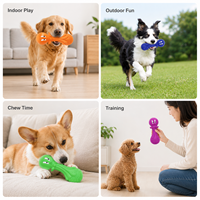 Jouet à mâcher pour chien en caoutchouc naturel résistant, anti-anxiété, haute densité, résistant aux morsures, silencieux, en forme de pieuvre, fabriqué par Manufacturer Tough.