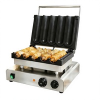 Nouvelle machine à hot-dogs électrique commerciale en acier inoxydable avec chauffe-pains grande capacité
