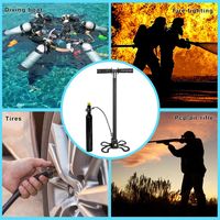 TUXING Meilleure vente, pompe à main domestique PCP, réservoir d'air pour voiture, cylindre de gaz, haute pression 4500 psi, 4 étages, 300 bar, 0,5 L, 0,7 L