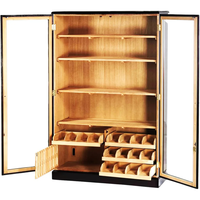 Meuble de présentation de cigares en bois peint avec éclairage LED, dimensions personnalisées, pour magasin de tabac commercial et vitrine de produits fumeurs