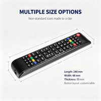 Télécommande universelle antichoc à code fixe KEYUAN TY-44A avec 4 boutons, portée de 20 m, piles AAA