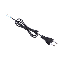 Kabel Listrik Kipas Angin Tembaga PVC Hitam Sheng SH-21 2.5A 1.5m 2 Pin Plug Ujung Setengah Terbuka Sesuai SNI IP20 Laris Terjual