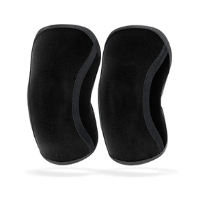 Genouillère de compression noire avec bande rose respirante, à enfiler, unisexe, taille universelle, pour volleyball et basketball - Product Image 2