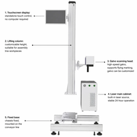 Système de codage laser à fibre volante LWK-GX-20 20W pour ligne de production, marquage en ligne de métaux, usine Frank, 0,01 mm, CE FDA, 18 mois
