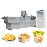 Ligne de production de snacks soufflés au maïs, extrudeuse à double vis pour la fabrication de bâtonnets de maïs soufflé