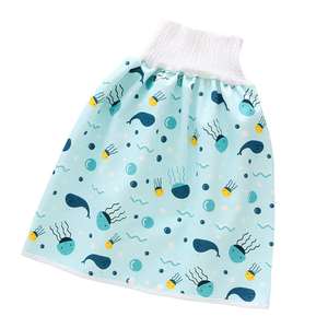 Jupe imperméable pour bébés Jupe <span class=keywords><strong>de</strong></span> <span class=keywords><strong>couche</strong></span>-culotte rembourrée réutilisable <span class=keywords><strong>lavable</strong></span> en tissu <span class=keywords><strong>de</strong></span> coton <span class=keywords><strong>de</strong></span> <span class=keywords><strong>nuit</strong></span> - Product Image 1