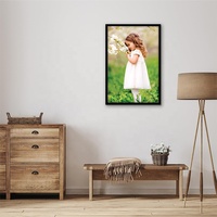 Bingkai Poster Plastik Anti-Reflektif Modern Minimalis Tahan Gores 16x24 dengan Bingkai Tipis dan Logo Kustom