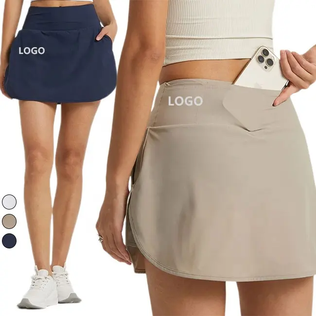Women Clothing Tennis Skirt with Lining Shorts Women Fitness Skorts Gym Sport Shorts Yoga Dancing Golf Skirts Workout Sexy Skirt