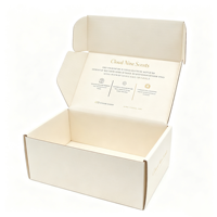 Boîtes d'expédition rigides en carton avec logo personnalisé en relief, faible MOQ, recyclables, pour cosmétiques/soins de la peau, emballages logistiques ondulés, boîtes d'expédition postales