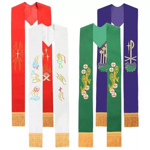 Stola per Sacerdote Cattolico Cristiano, Stola Sovrapposta per Pastore e Clero - Product Image 1