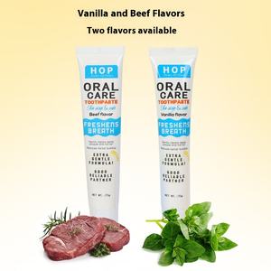 Juego de cepillos de dientes de plástico de dos cabezas para mascotas con cubierta para los dedos Suministros de limpieza para perros y gatos que incluyen pasta de dientes para higiene bucal de mascotas - Product Image 3