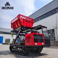 Nouveau Camion Benne sur Chenilles OKEMAN Diesel Euro 5 de 5 Tonnes, Direction à Gauche, Tout-Terrain, 57 CV, Transmission Manuelle 3F/1R, Moteur Huichai 4