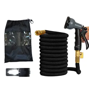 GEDENG Quick Connection Water Hose 9 Functional Nozzles Leakproof Retractable Latex Garden Hose