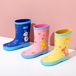 Nouvelles chaussures de pluie en caoutchouc pour enfants, bottes de pluie imperméables, chaussures <span class=keywords><strong>d</strong></span>'<span class=keywords><strong>eau</strong></span> pour grands enfants, chaussures <span class=keywords><strong>d</strong></span>'<span class=keywords><strong>eau</strong></span> pour garçons et filles <span class=keywords><strong>d</strong></span>'école primaire, bottes Wellington pour bébés, cerf - Product Image 1