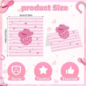 Segnaposto per Festa a Tema Cowboy Marrone e <span class=keywords><strong>Rosa</strong></span> - Product Image 5