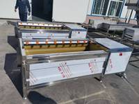Fruitborstel Wortel Schoonmaken Gemberschilaardappelen Machine Efficiënte Fruitgroente Reinigingsmachine
