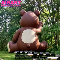 Ballon gonflable en forme d'ours brun de la faune forestière, mascotte d'ours ignifugée sur mesure avec gonflage à l'air compris