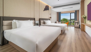 Conjuntos de dormitorio de hospitalidad comercial personalizados de alta calidad Marco de cama de hotel de madera tamaño Queen King con precio de diseño moderno - Product Image 5