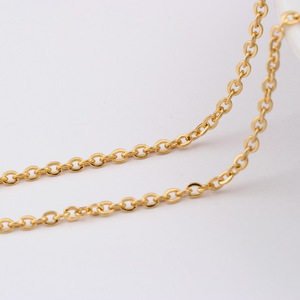 Collar de Cadena O de 45cm 50cm, Acero Inoxidable, Chapado en Oro, para Uso Diario, Accesorios de Moda - Product Image 1
