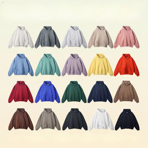 เสื้อฮู้ดดี้โอเวอร์ไซส์ลายตัวอักษรผ้าฝ้ายเฟรนช์เทอร์รี่หนา 350gsm สำหรับผู้ชาย ออกแบบเองได้ พร้อมบริการดรอปชิปปิ้ง - Product Image 2