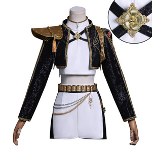 Set di Cosplay KPop cacciatori di demoni KPop da donna di Halloween Rumi uniforme nera da palcoscenico AOKG-170 include abiti - Product Image 6