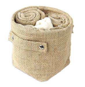 Organizer Box Bins <strong>Jute</strong> Storage <strong>Basket</strong> Mini Desk Storage <strong>Basket</strong> for Cotton Linen Foldable <strong>Basket</strong> With Handle - Product Image 1