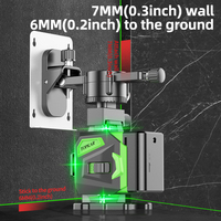 Mini laser de nivellement automatique rotatif vert à 16 lignes pour le bricolage industriel et extérieur