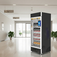 Distributeur automatique 24h/24 et 7j/7 avec écran tactile pour aliments, snacks et boissons, compatible SDK, gestion cloud, Wi-Fi, refroidissement par compresseur, multiples options