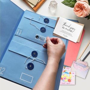 Classeur de poche, dossier de classement Manila, organisateur de bureau, multifonctionnel, gain de place, pliable, pour le rangement des documents en papier - Product Image 2