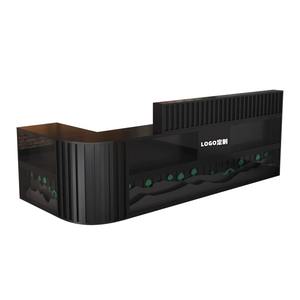 صراف مدخل على الطراز الصناعي ، مكتب أمامي من الحديد المطاوع ، مكتب استقبال بار ، مطعم شواء ، تخصيص - Product Image 6