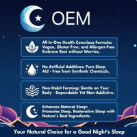 Offre Spéciale : Gommes Sommeil Sans Mélatonine Saveur Fraise Naturelle, Complément de Sommeil Végétalien Marque Blanche