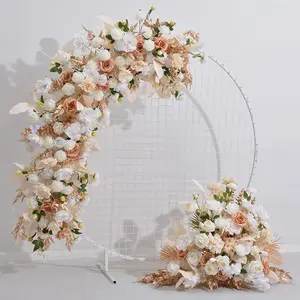 シルクローズ造花結婚式の装飾壁掛け背景小道具工場高品質造花