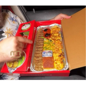Scatola per Catering da Asporto per <span class=keywords><strong>Snack</strong></span> Fritti da Panetteria, Contenitore Termico in Alluminio, Scatola Ecologica per Alimenti, Confezione per Pranzo in Carta - Product Image 3