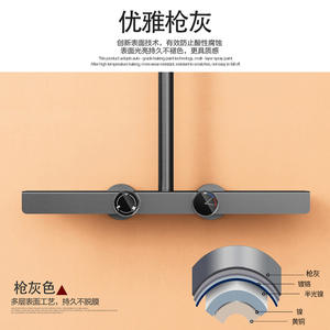 <span class=keywords><strong>SANIPRO</strong></span> Robinet mélangeur chaud et froid à 3 fonctions, système de douche en cascade, ensemble de douche en laiton pour salle de bain avec panneau de rangement en acier inoxydable - Product Image 3