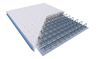 Plancher préfabriqué en treillis d'acier, plaque de plancher sans coffrage nécessaire pour la construction de structures en acier