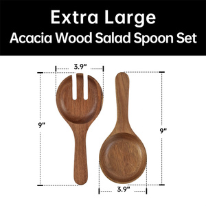 <span class=keywords><strong>Grand</strong></span> saladier écologique avec base <span class=keywords><strong>en</strong></span> <span class=keywords><strong>bois</strong></span> d'acacia et cuillère, <span class=keywords><strong>plat</strong></span> à soupe pour fruits, pop-corn, pâtes - Product Image 4
