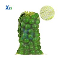 Op maat gemaakte logo bedrukking 10kg 20kg 30kg 50kg PP Leno mesh netzakken voor groenten en fruit